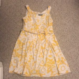 Yellow floral print sundress